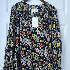 The Great Print Long Sleeve Silk Blouse -The Lyric